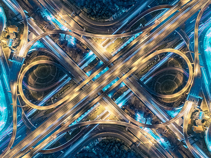 roads interchange connections