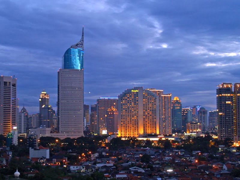 Jakarta skyline at night